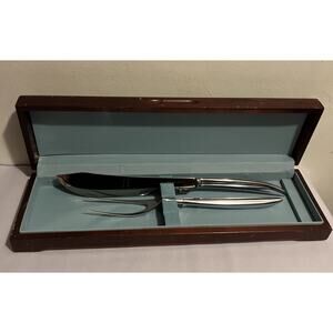 SALADMASTER 2PC Kitchen Carving Knife Set 403 407 in Presentation Case VTG
